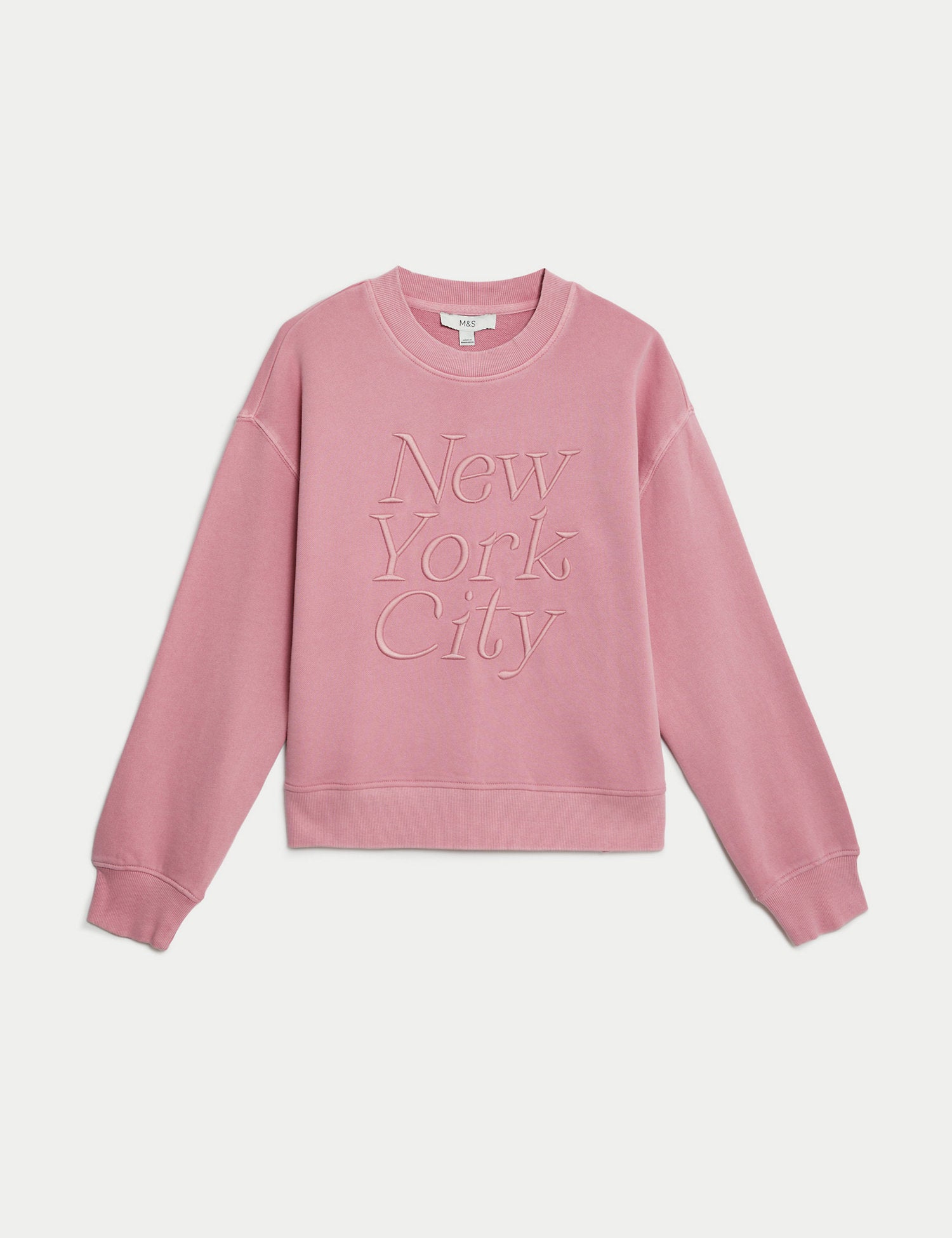 Pure Cotton Slogan Sweatshirt