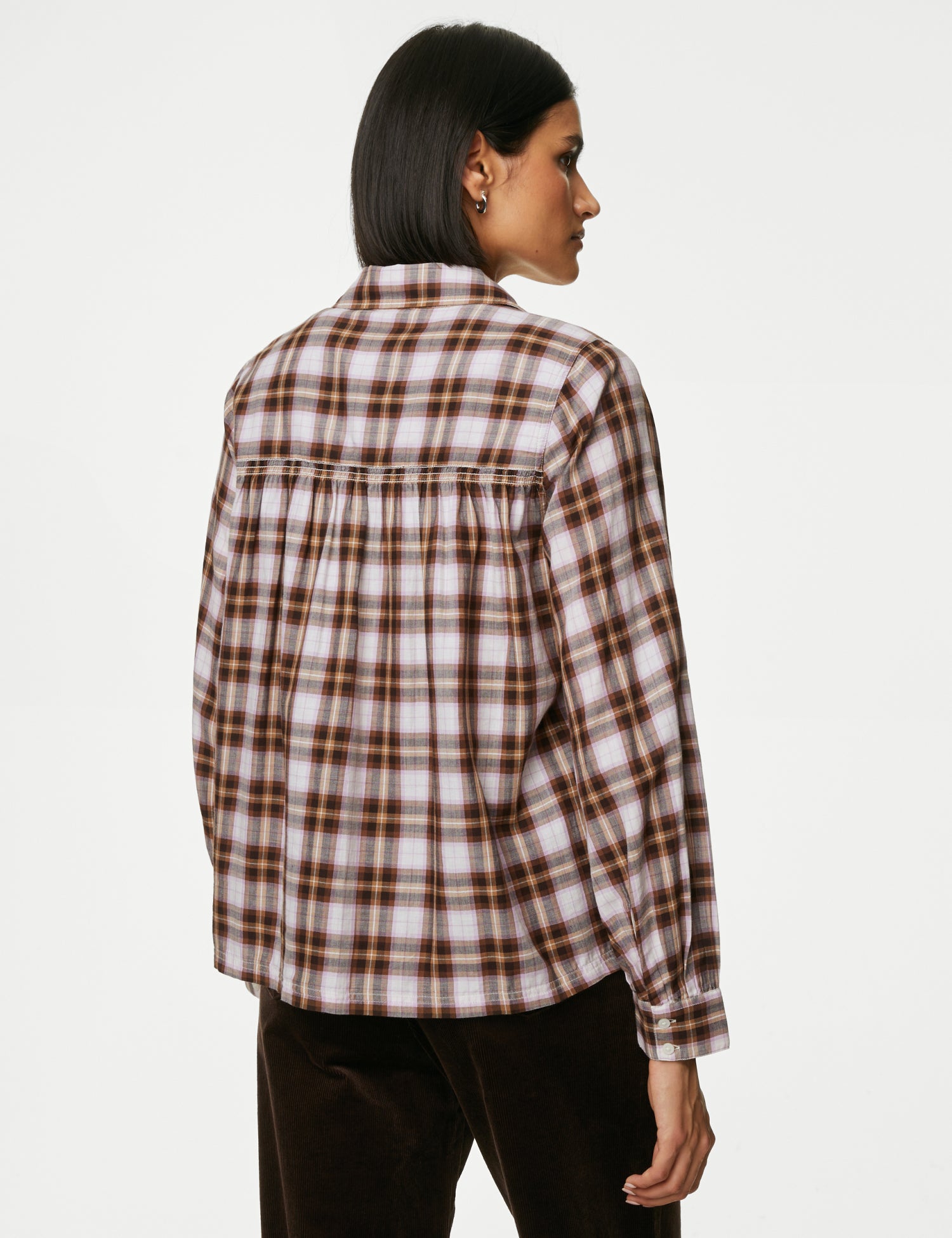 Pure Cotton Checked Collared Shirt