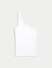 Cotton Rich One Shoulder Vest