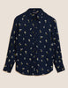 Printed Collared Long Sleeve Shirt
