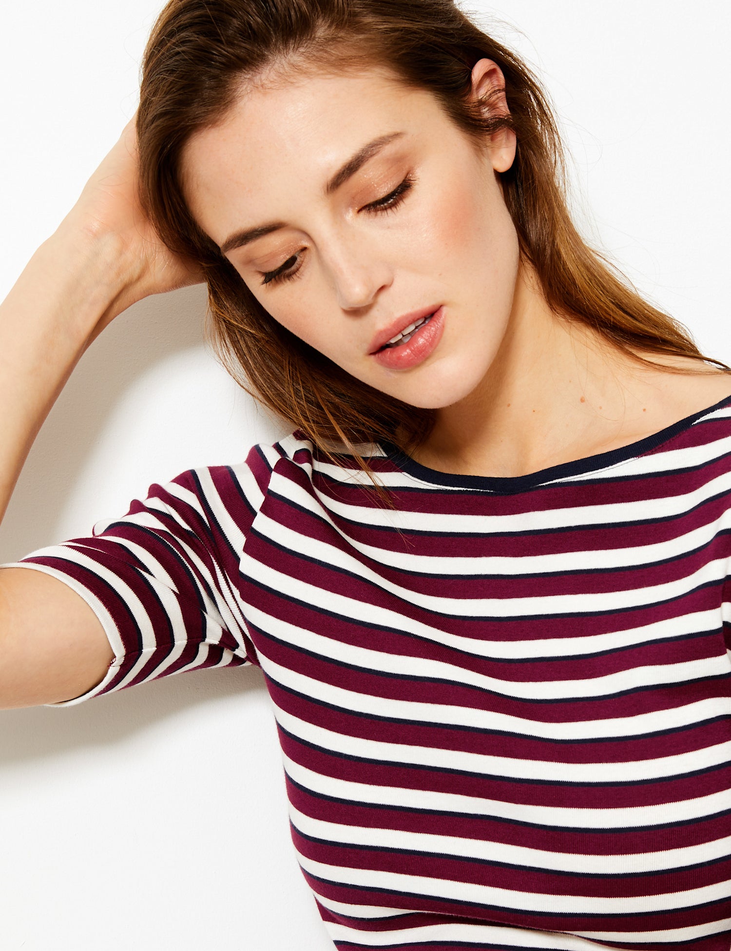 Cotton Rich Striped Regular Fit T-Shirt