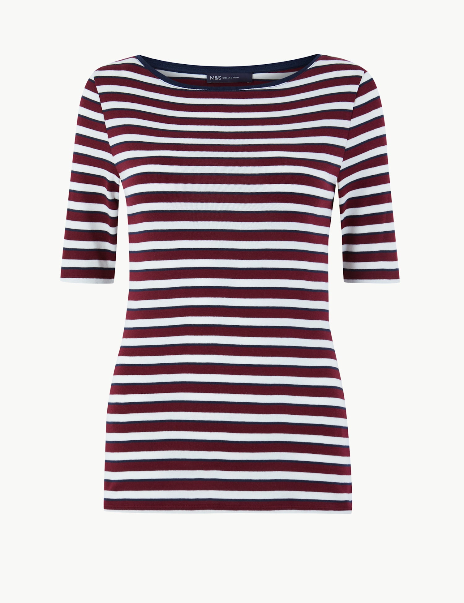 Cotton Rich Striped Regular Fit T-Shirt