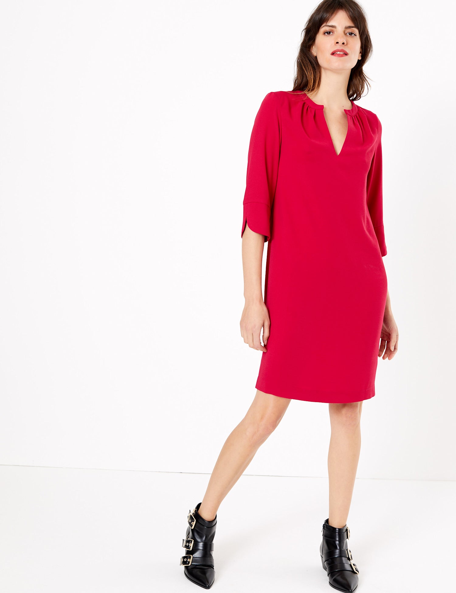 Crepe Shift Dress
