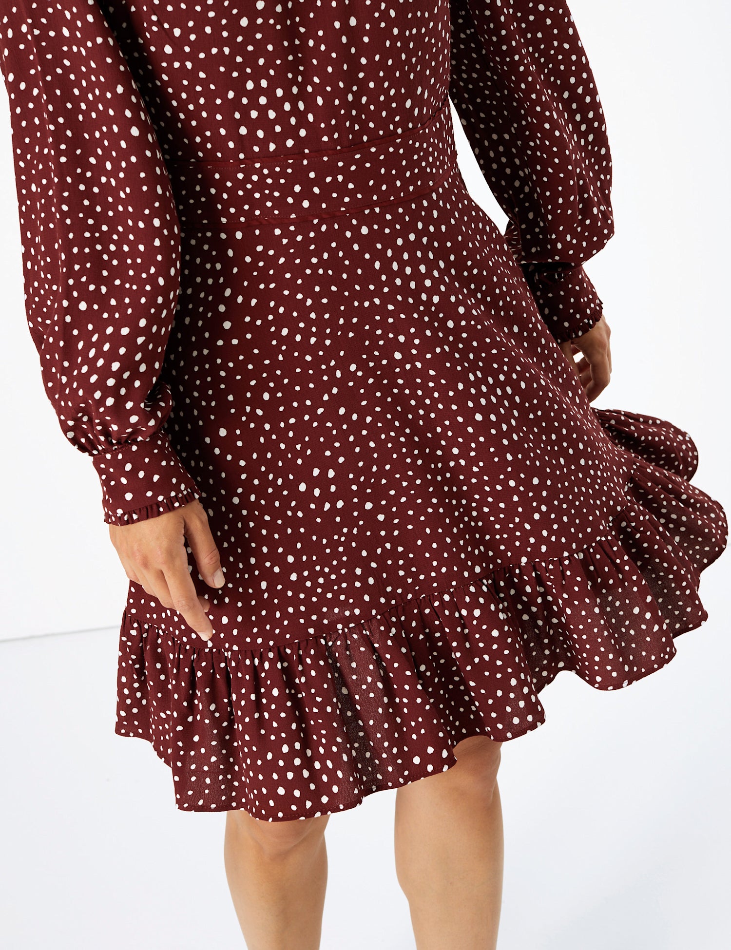 Polka Dot Relaxed Mini Dress