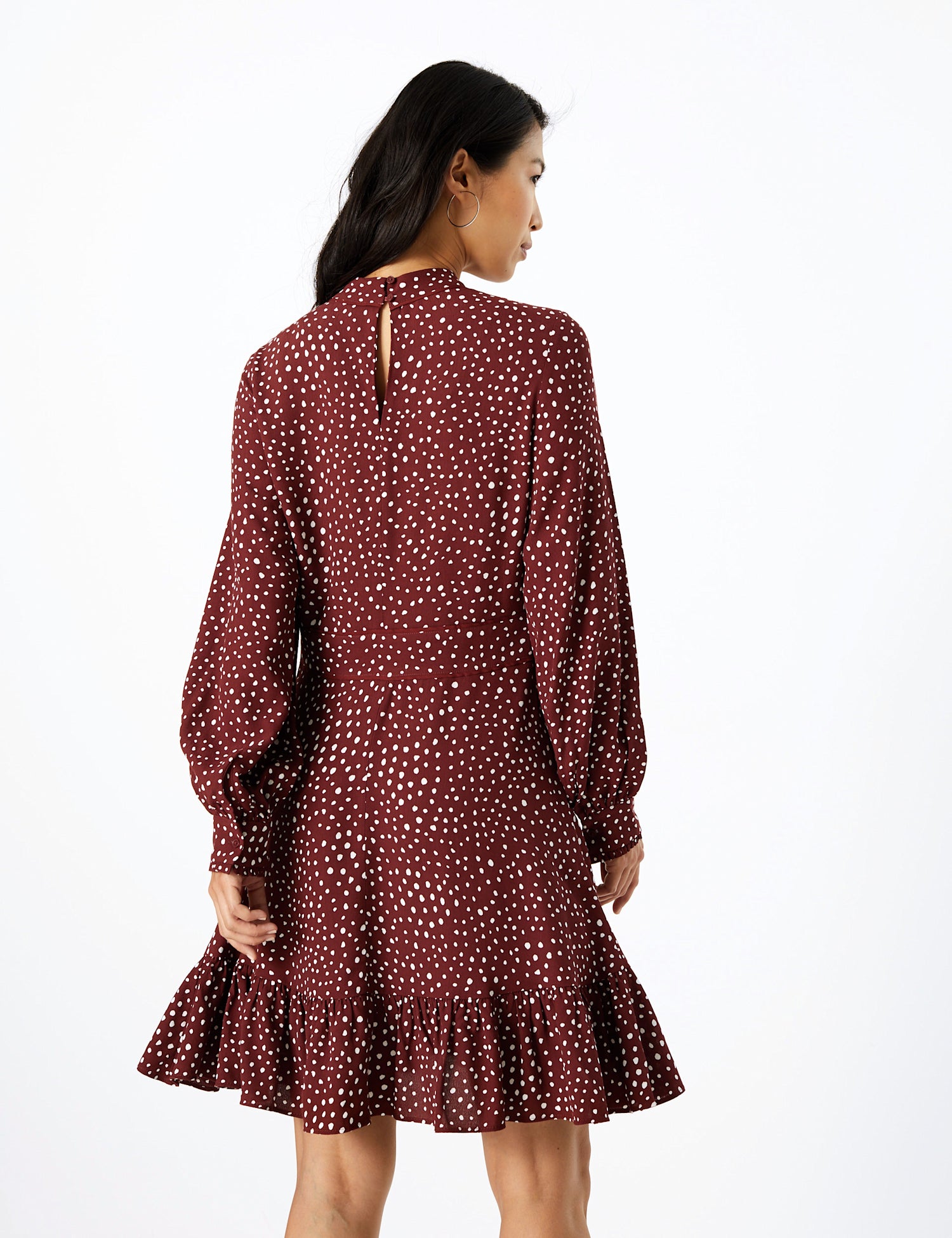 Polka Dot Relaxed Mini Dress