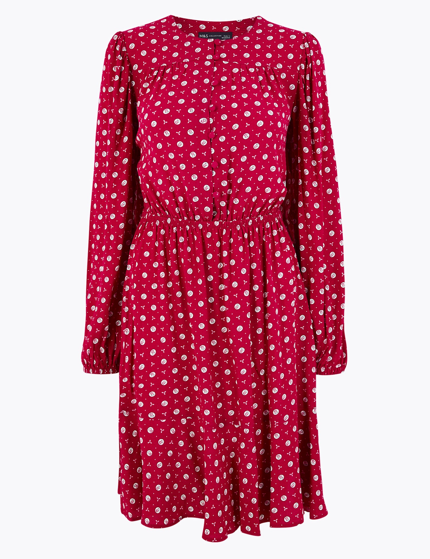 Floral Printed Waisted Mini Dress