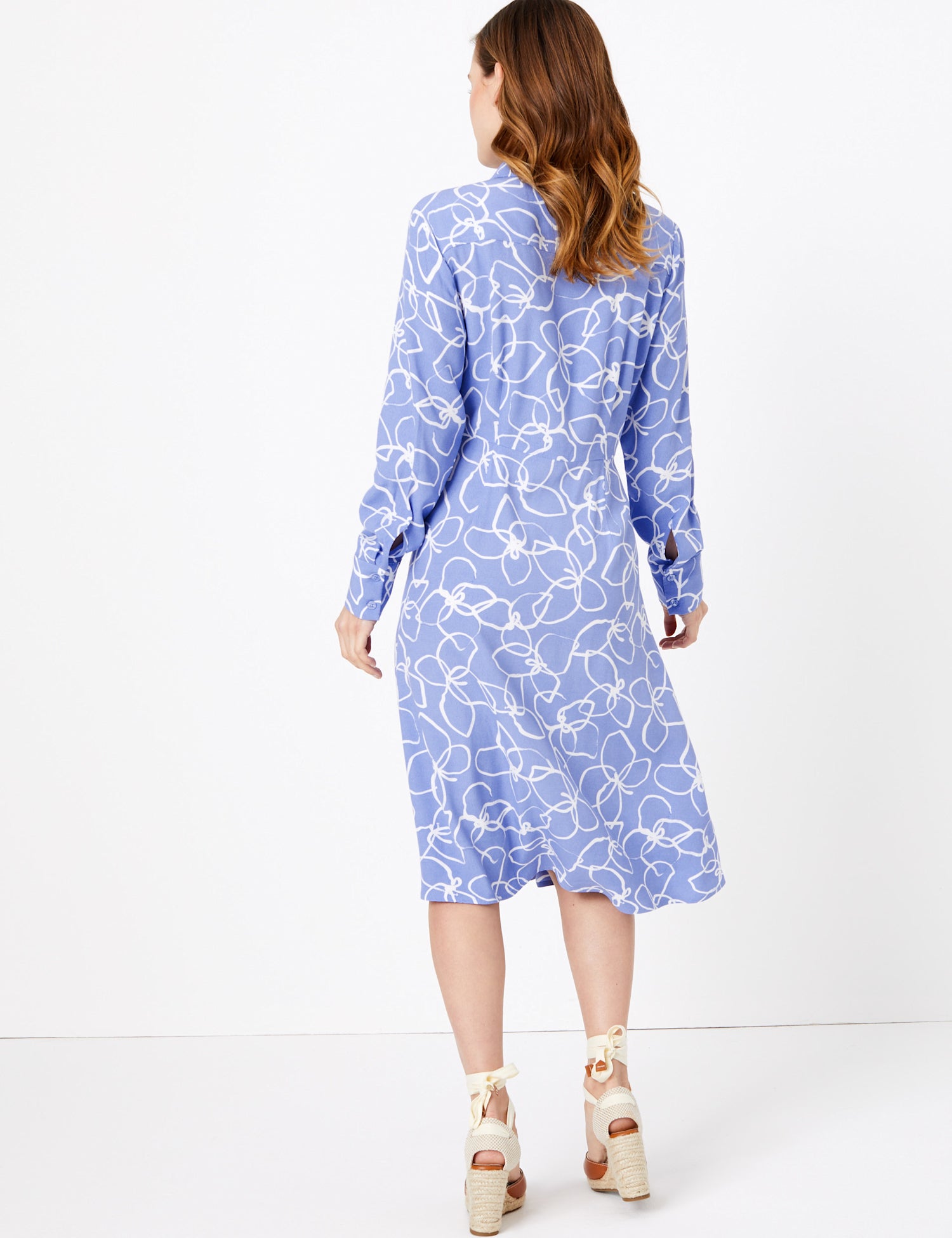 PETITE Floral Midi Shirt Dress
