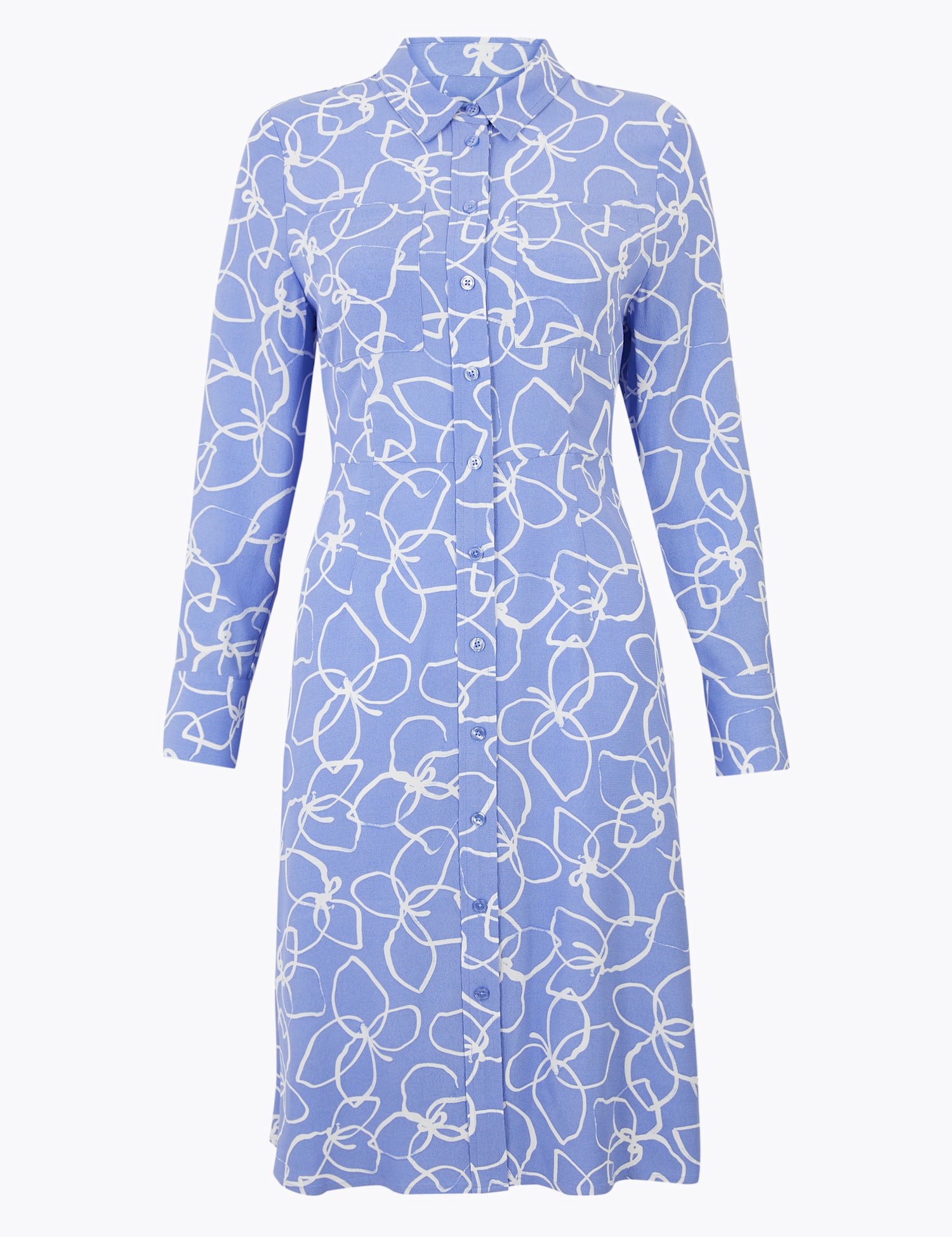 PETITE Floral Midi Shirt Dress