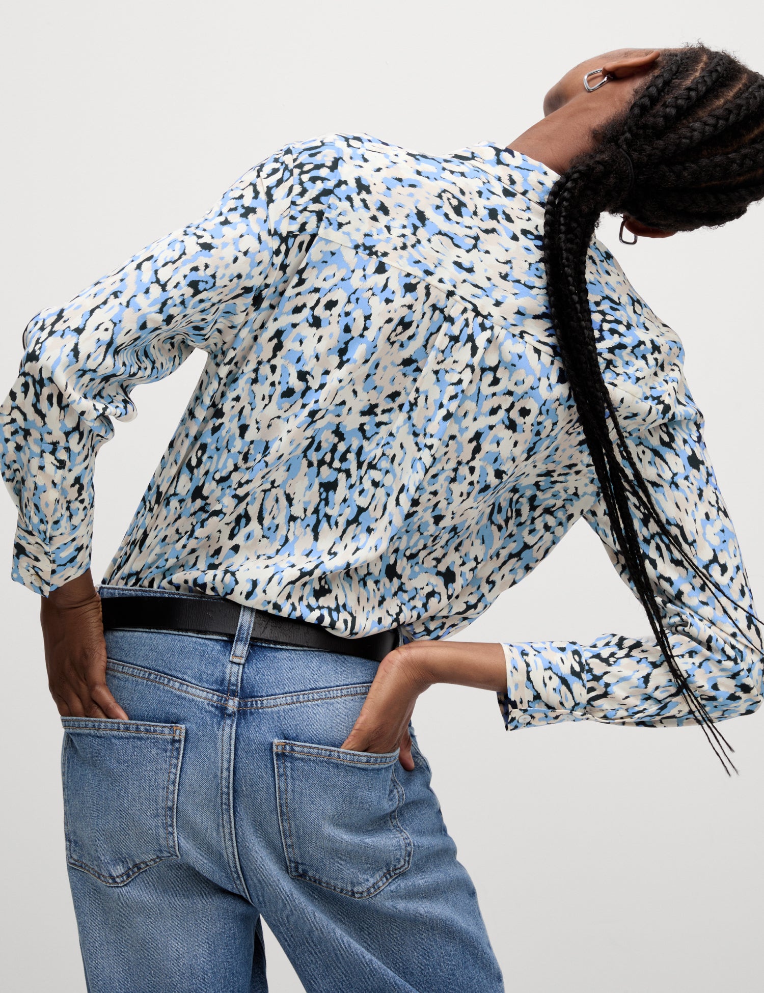 Printed Collared Blouse