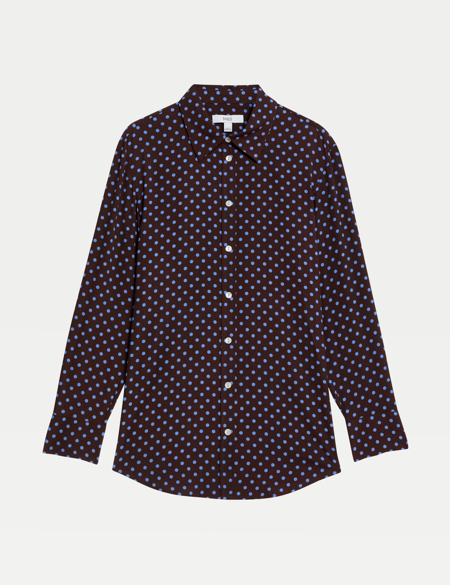 Printed Collared Blouse