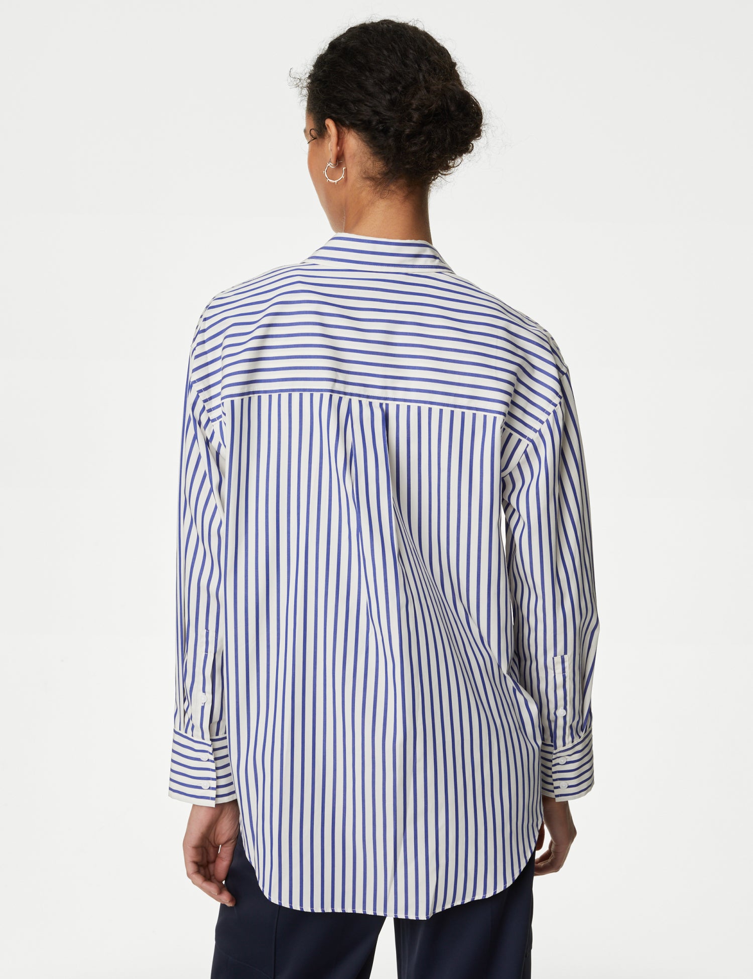 Pure Cotton Striped Collared Shirt