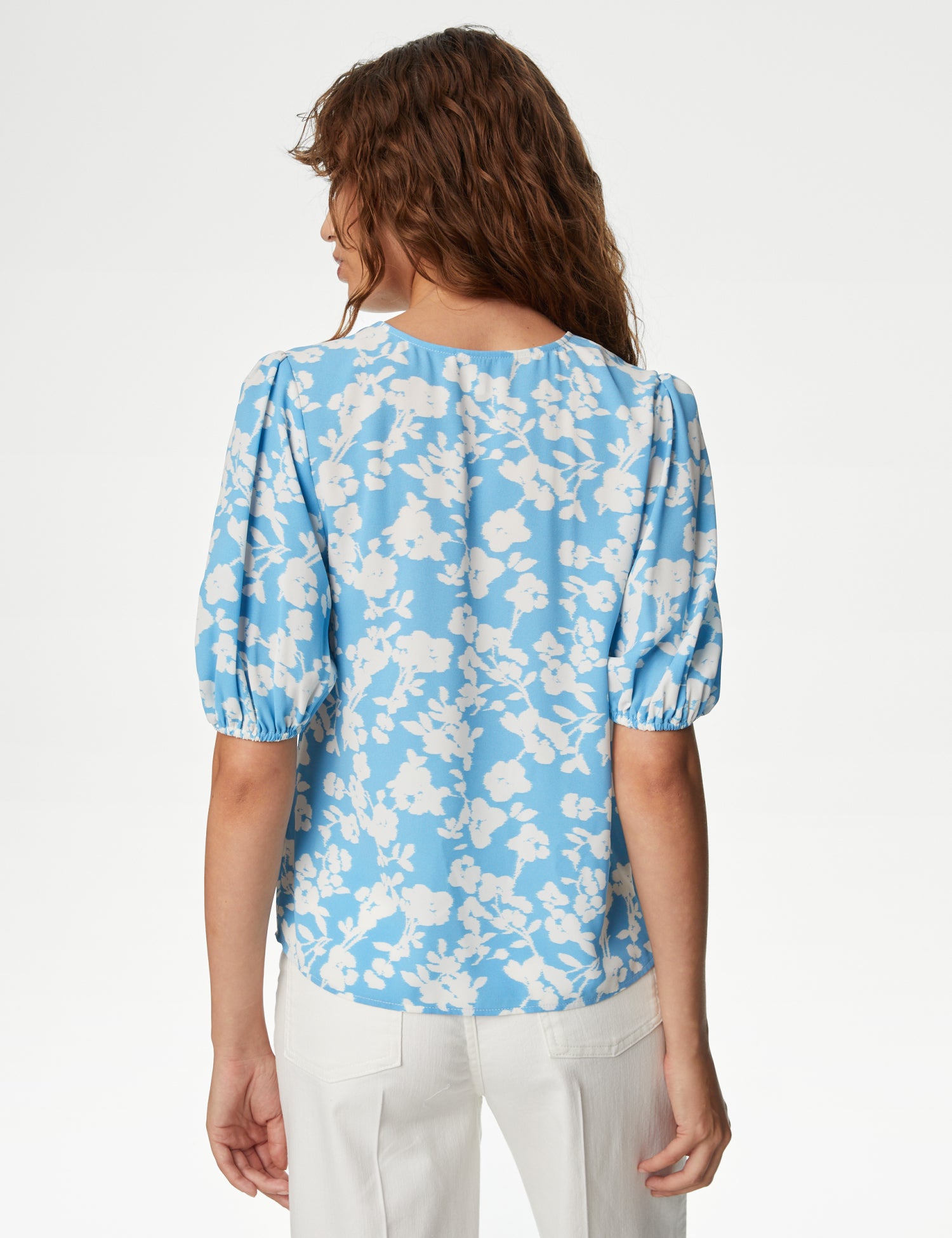 Floral V-Neck Blouse