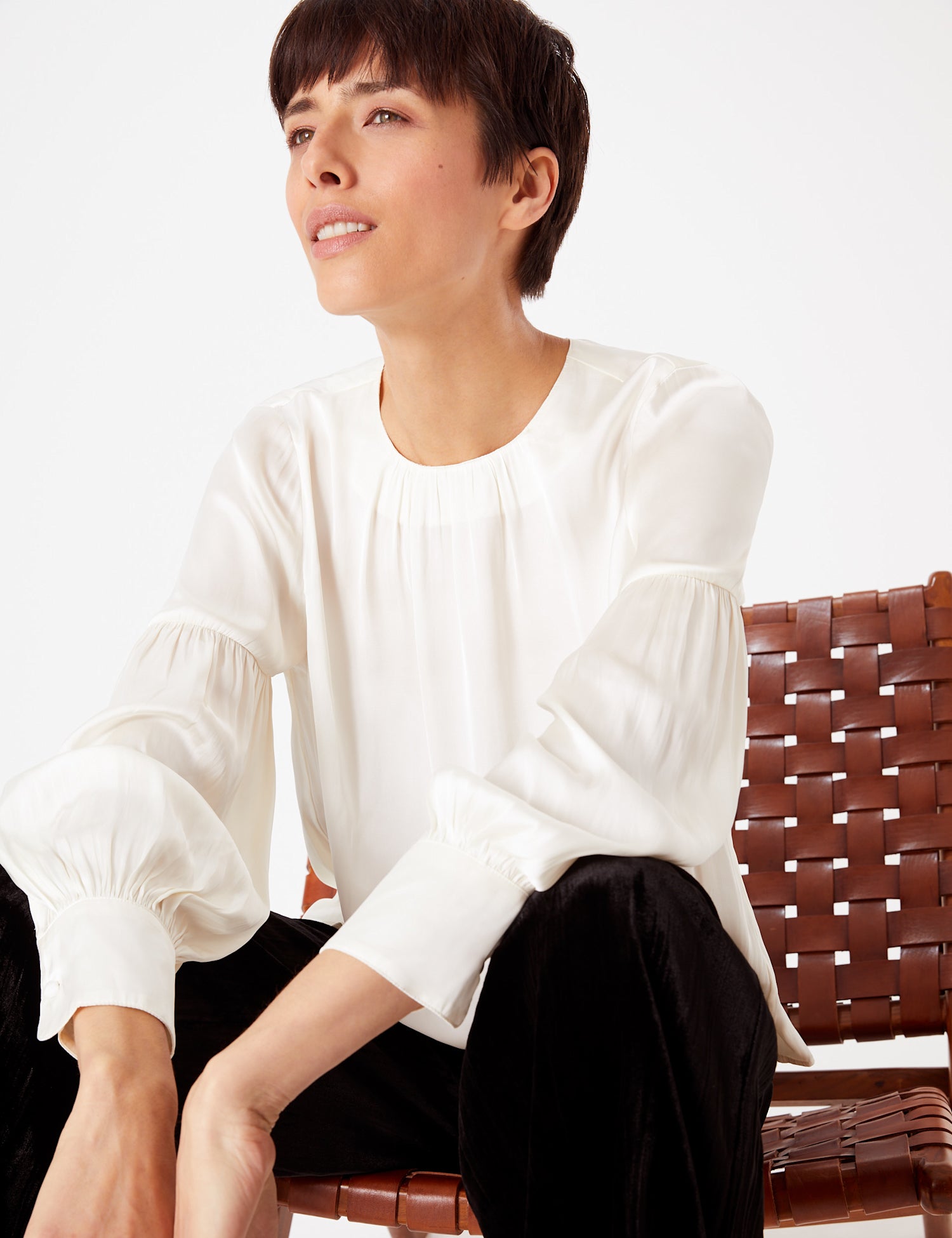 Gathered Neck Blouse