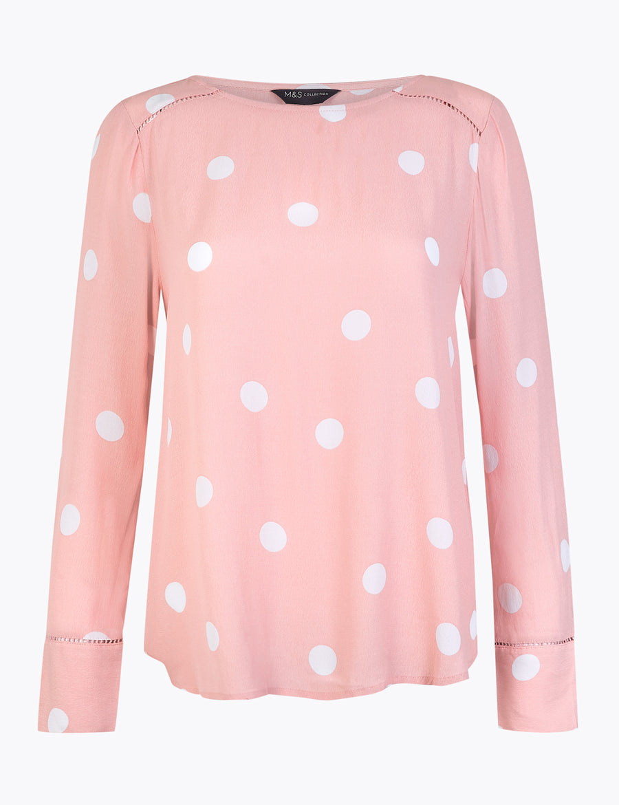 Polka Dot Long Sleeve Top