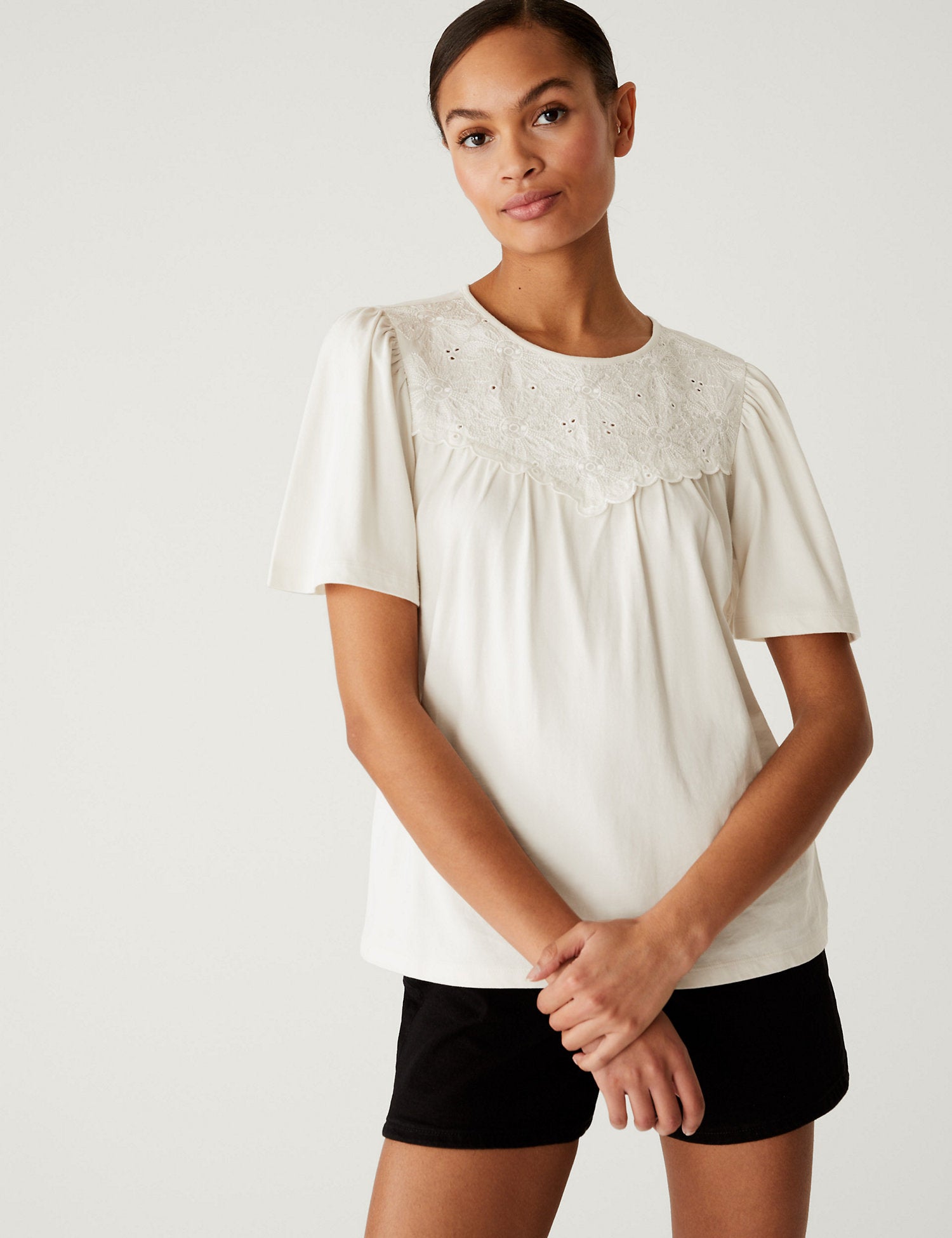 Jersey Embroidered Regular Fit Top