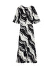 Printed V-Neck Midaxi Tiered Dress