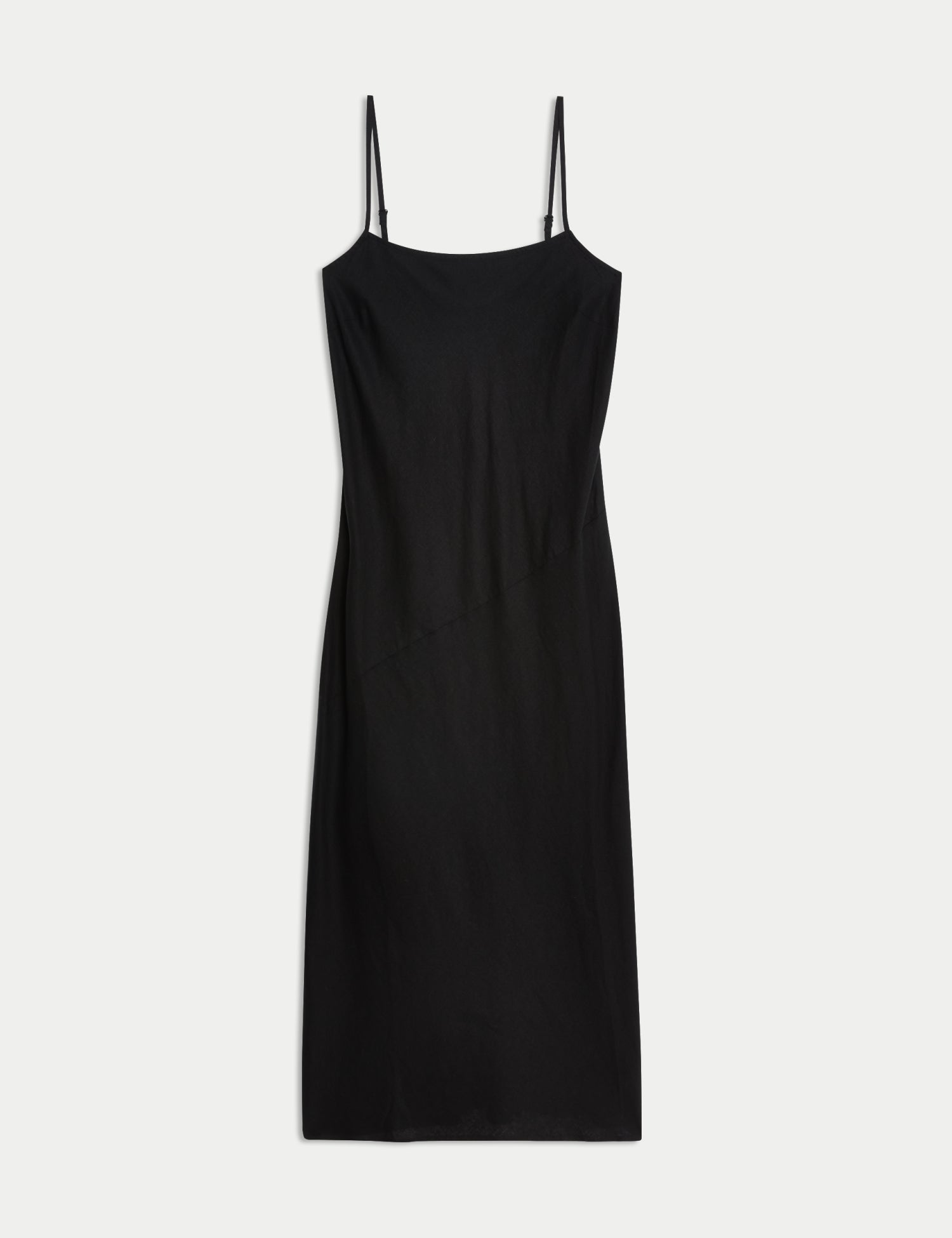 Linen Rich Strappy Midaxi Slip Dress