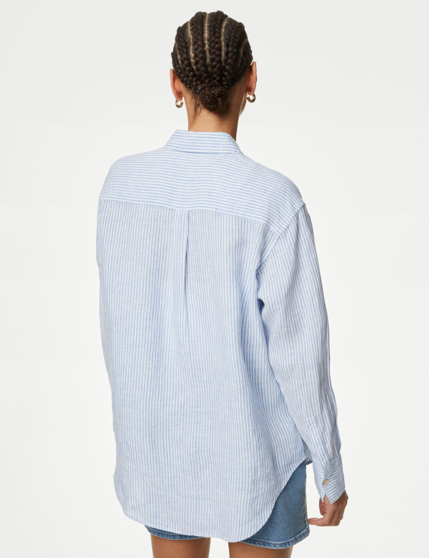 Pure Linen Striped Relaxed Shirt