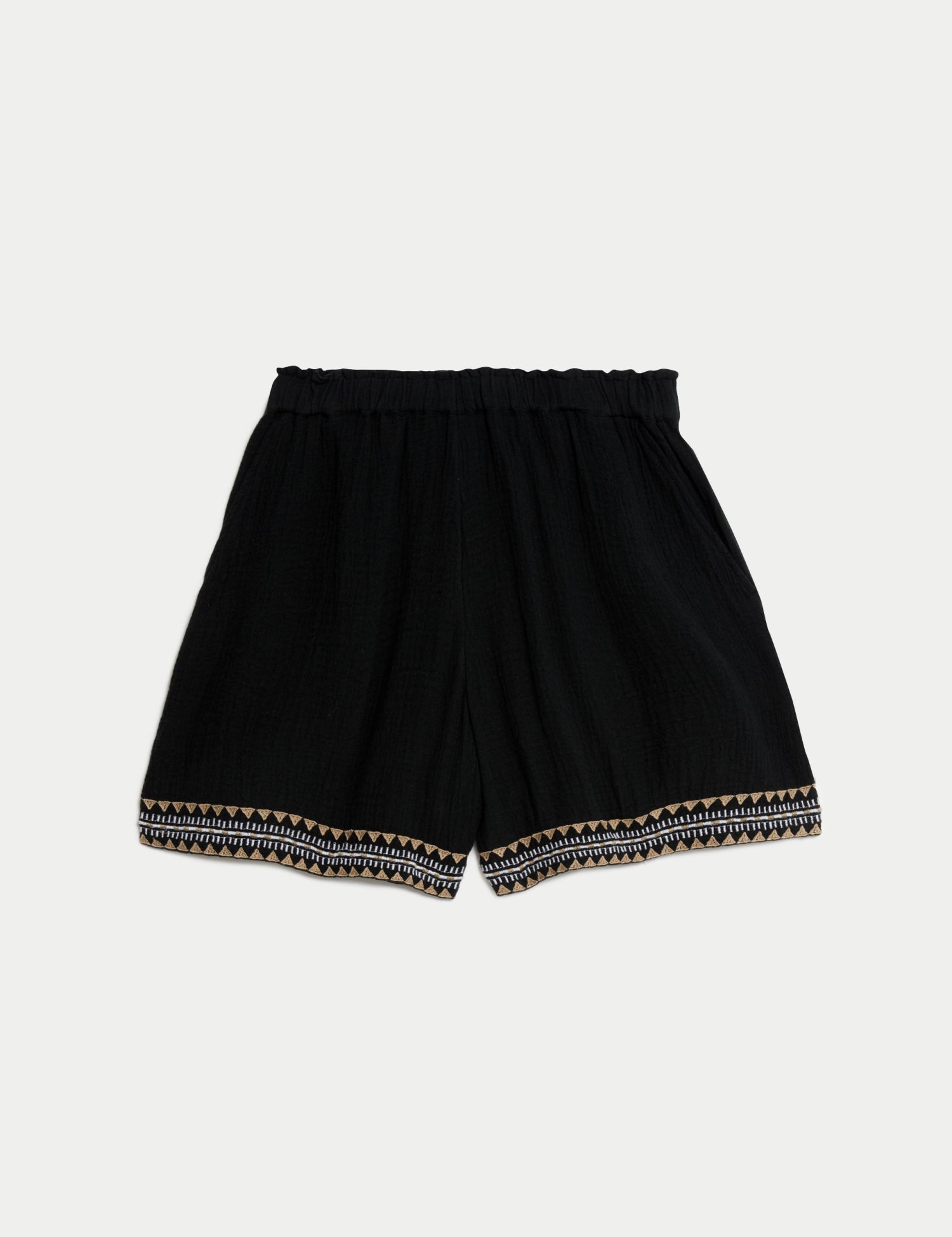 Pure Cotton Embroidered Beach Shorts