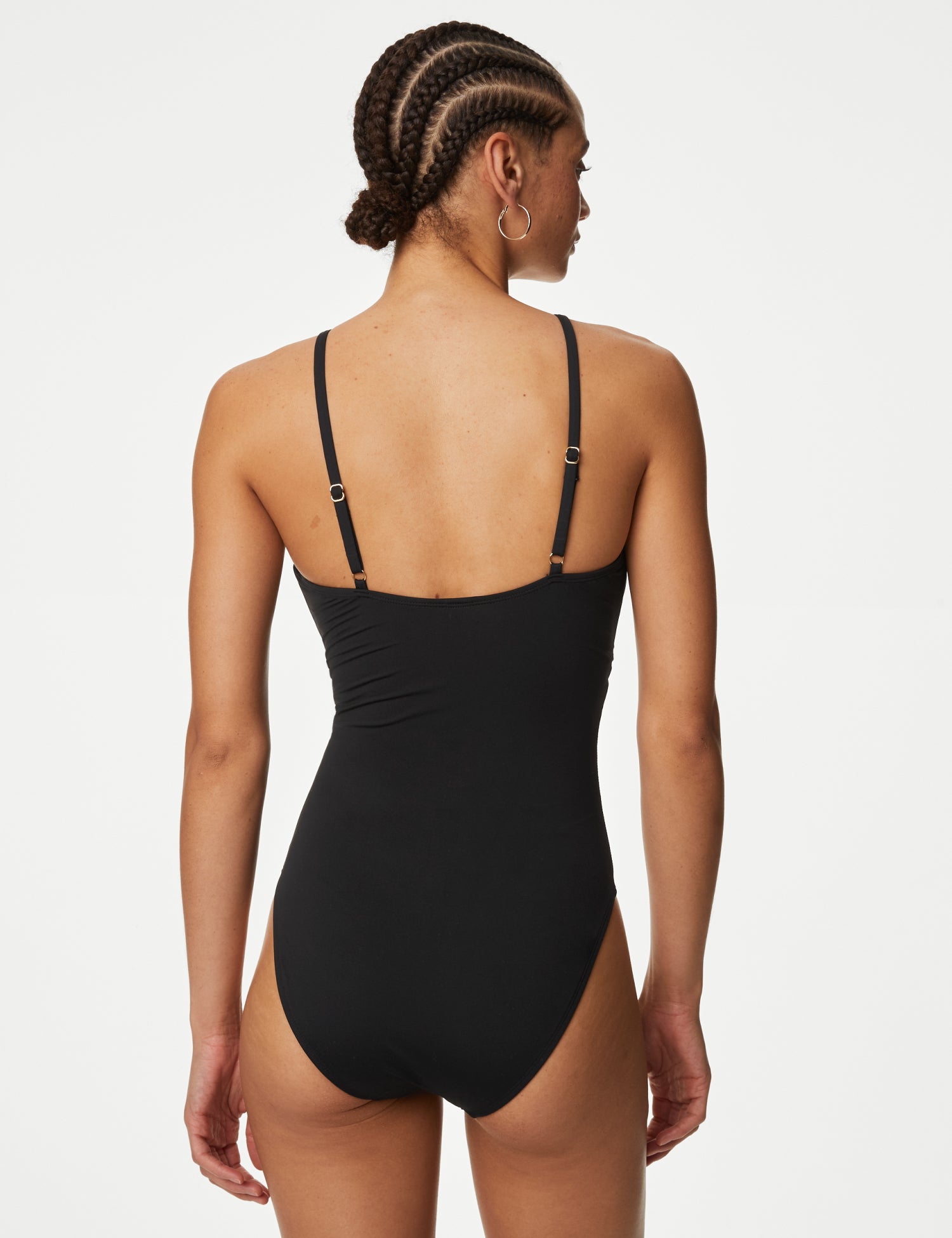 Padded Cut Out Halterneck Swimsuit