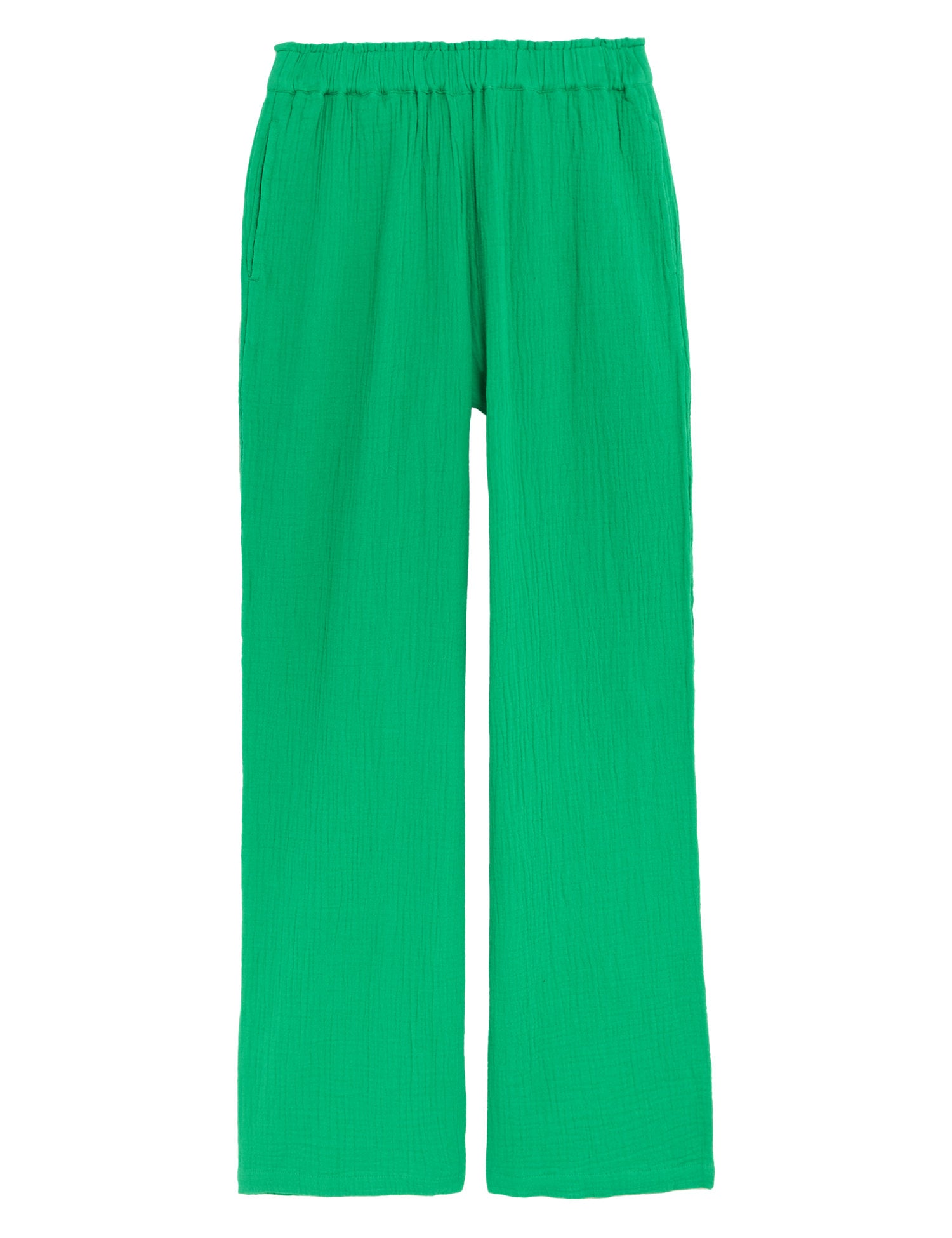 Pure Cotton Wide Leg Trousers