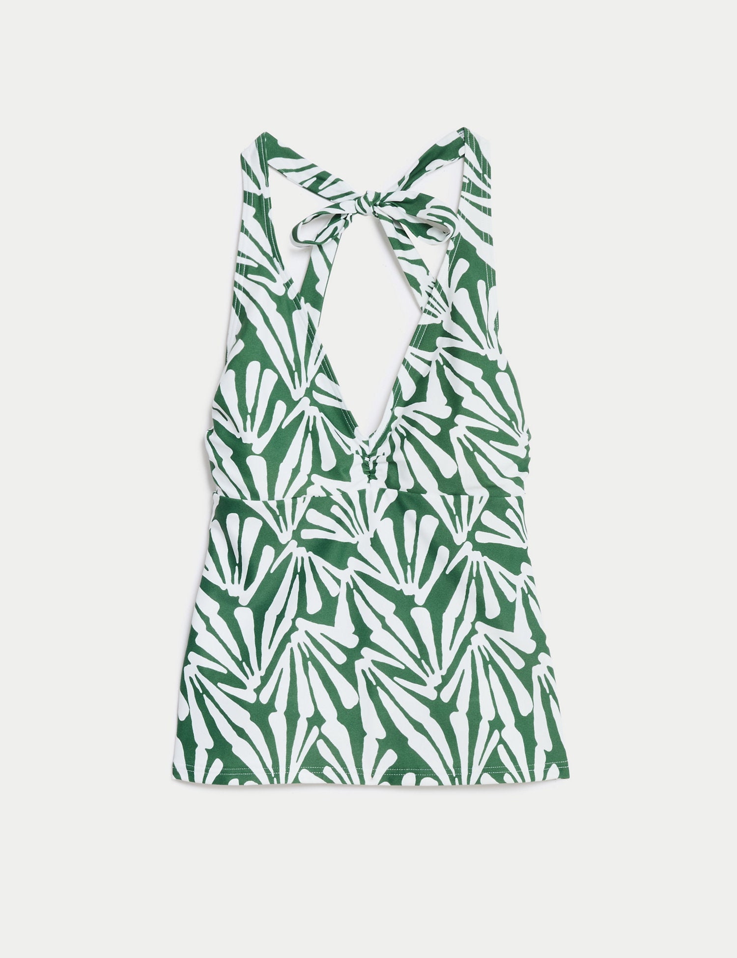 Printed Padded Halterneck Tankini Top