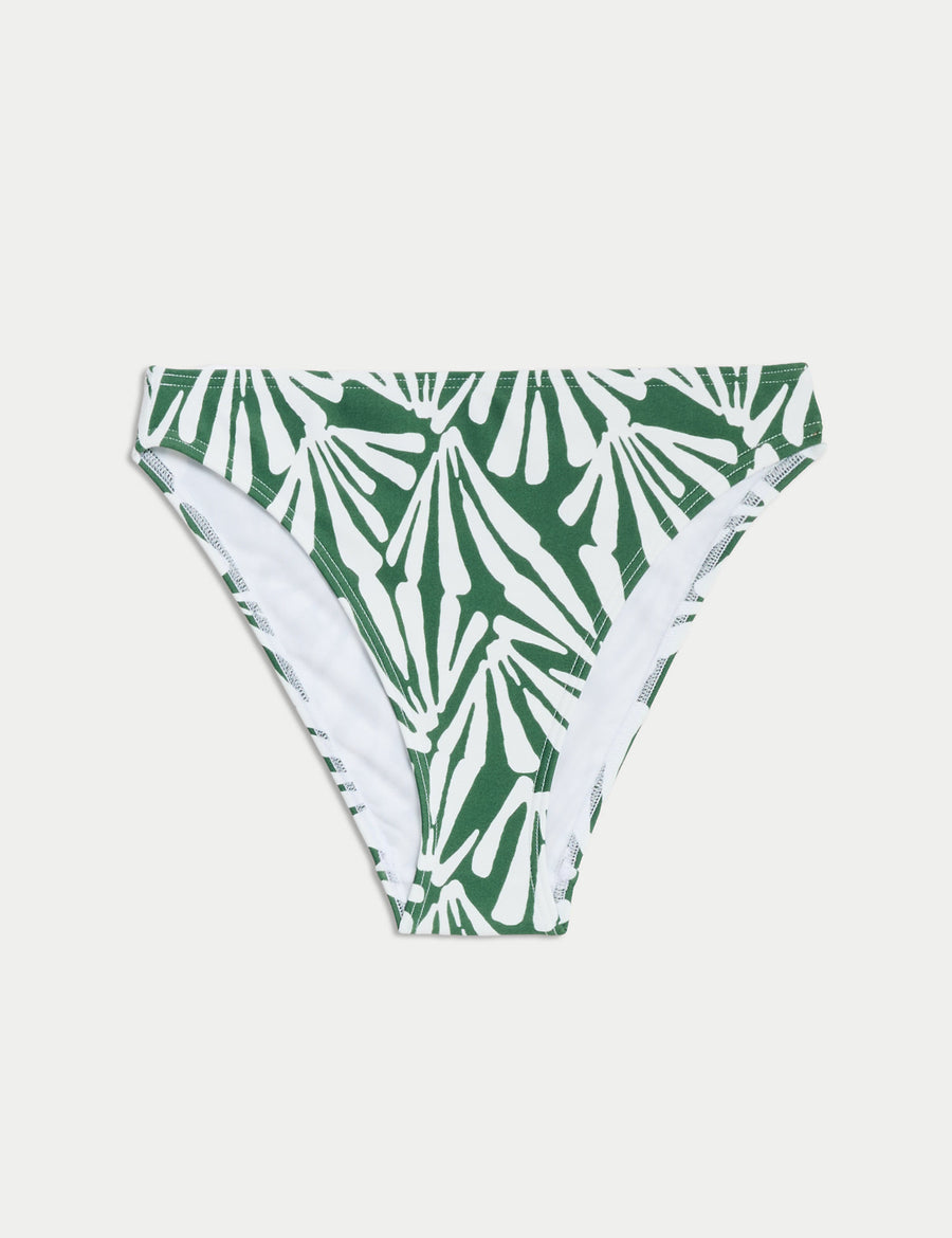 Printed High Leg Bikini Bottoms