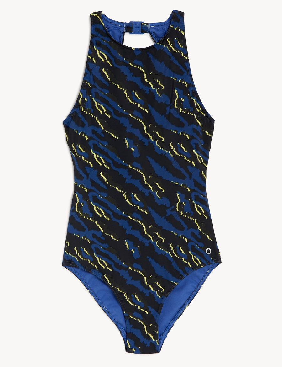 Printed Halterneck Swimsuit
