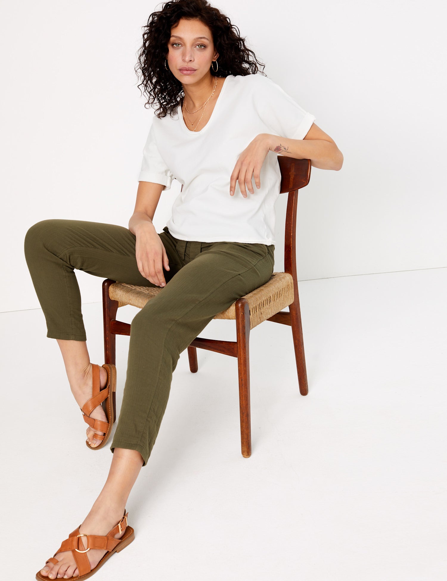Pure Cotton V-Neck Relaxed Top