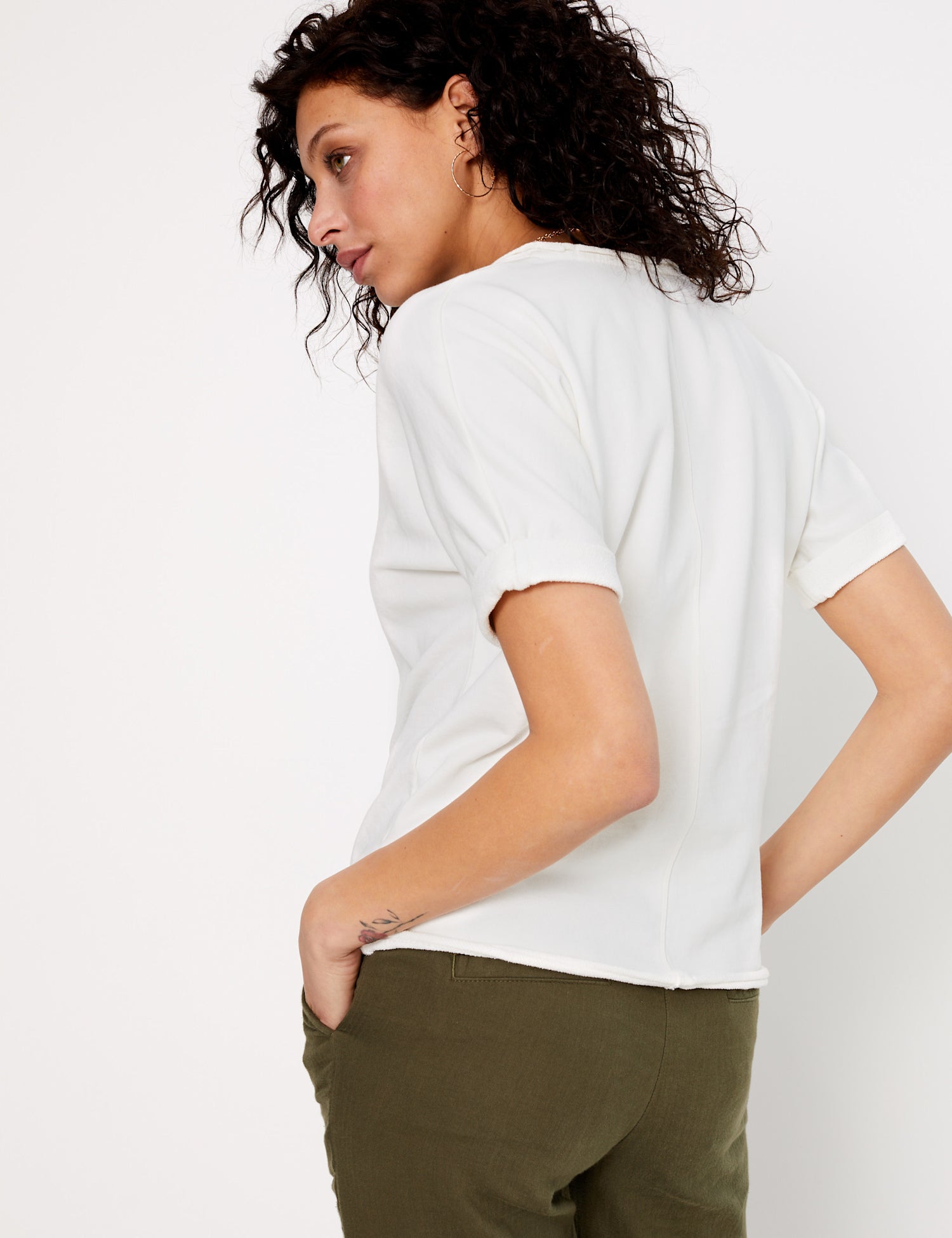 Pure Cotton V-Neck Relaxed Top