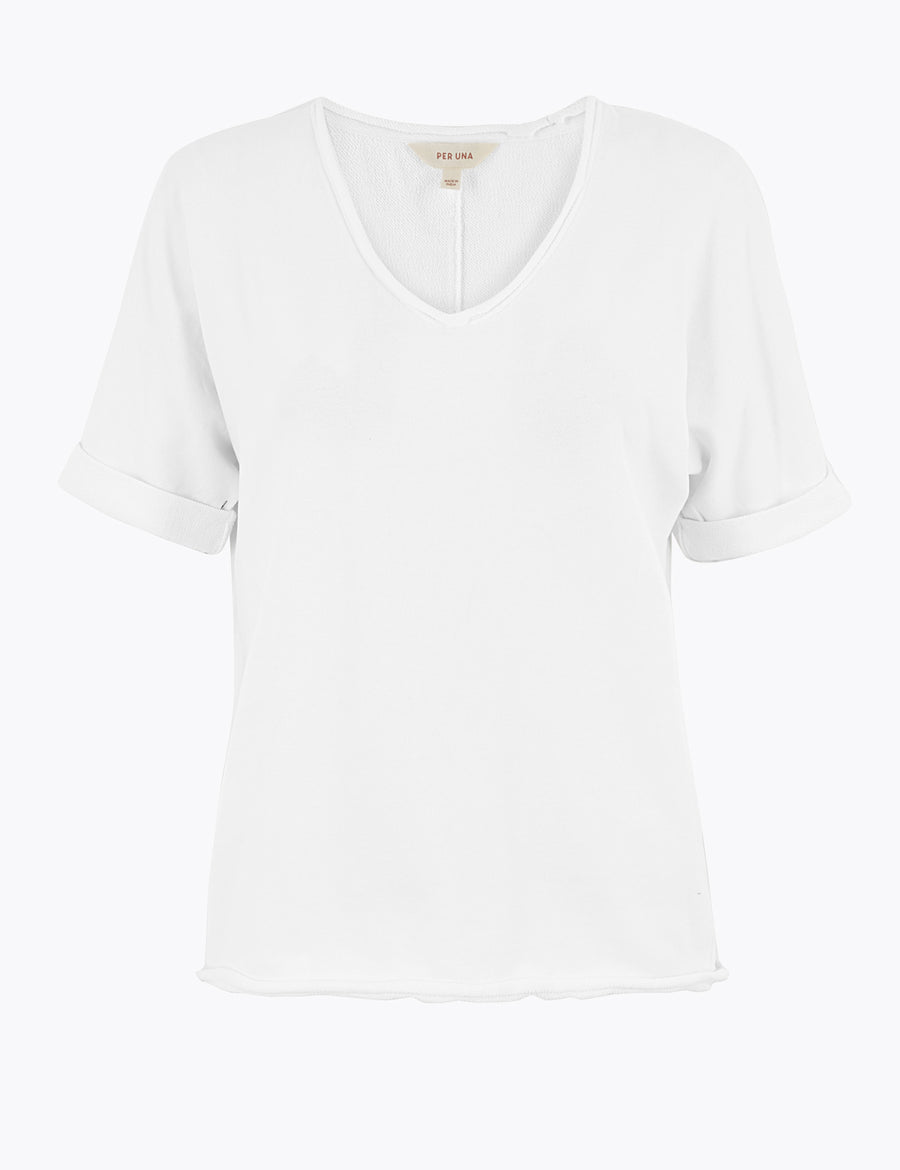 Pure Cotton V-Neck Relaxed Top