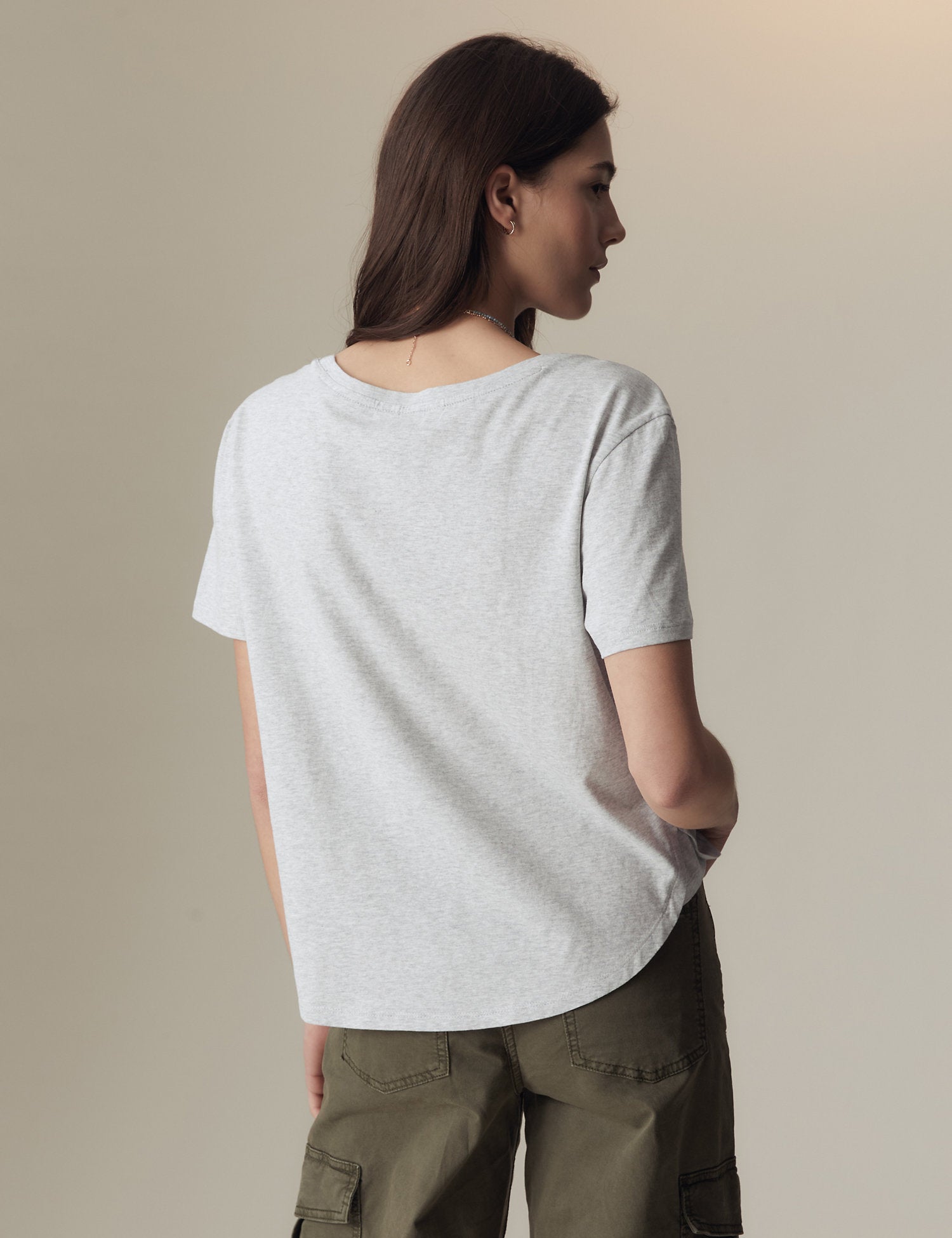 Pure Cotton Scoop Neck T-Shirt