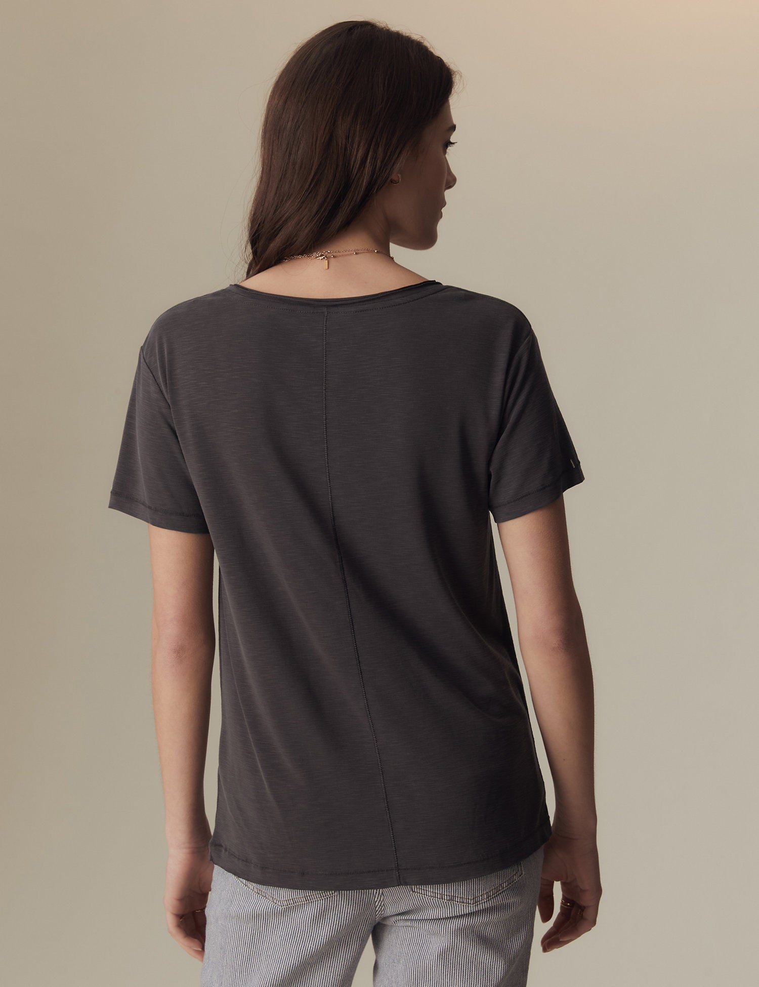 Modal Rich Scoop Neck T-Shirt