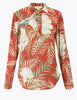 Printed Button Detail Long Sleeve Shirt