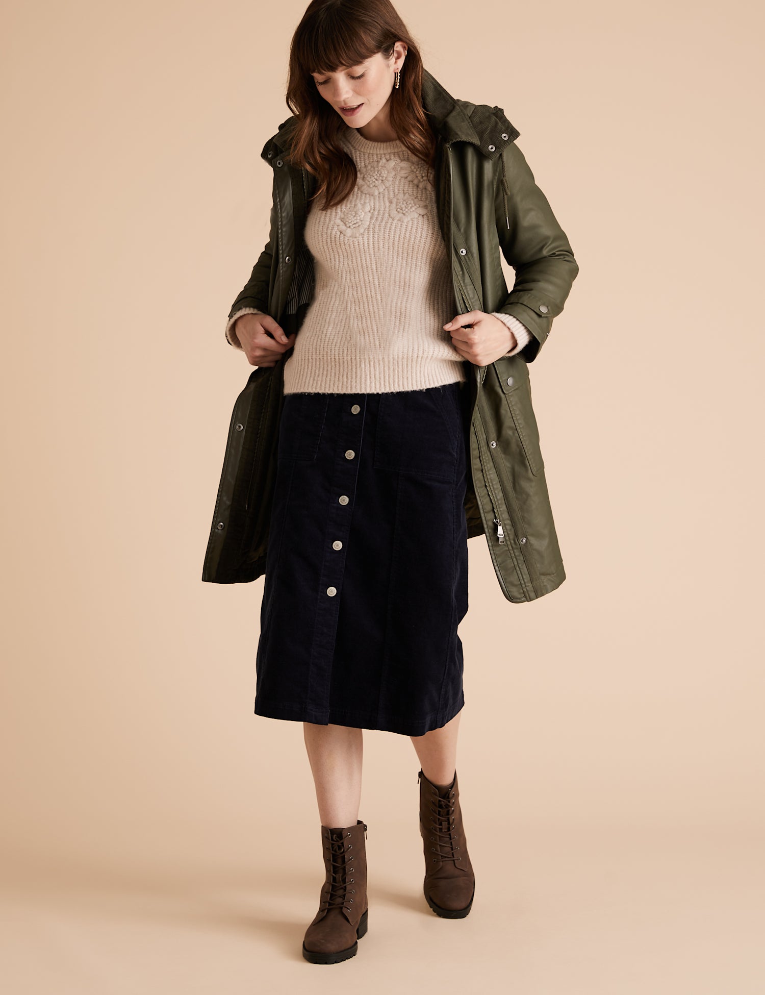 Floral Embroidered Crew Neck Jumper