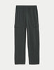 Crepe Cargo Relaxed Trousers