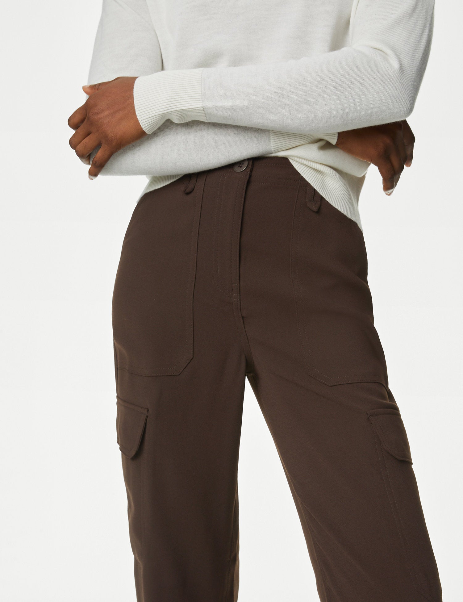 Crepe Cargo Relaxed Trousers Marks & Spencer Philippines
