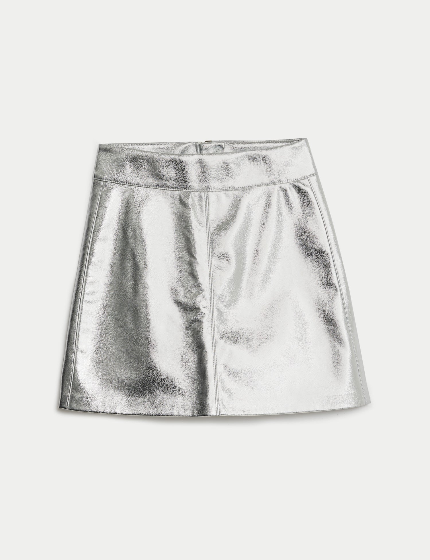 Metallic Mini A-Line Skirt