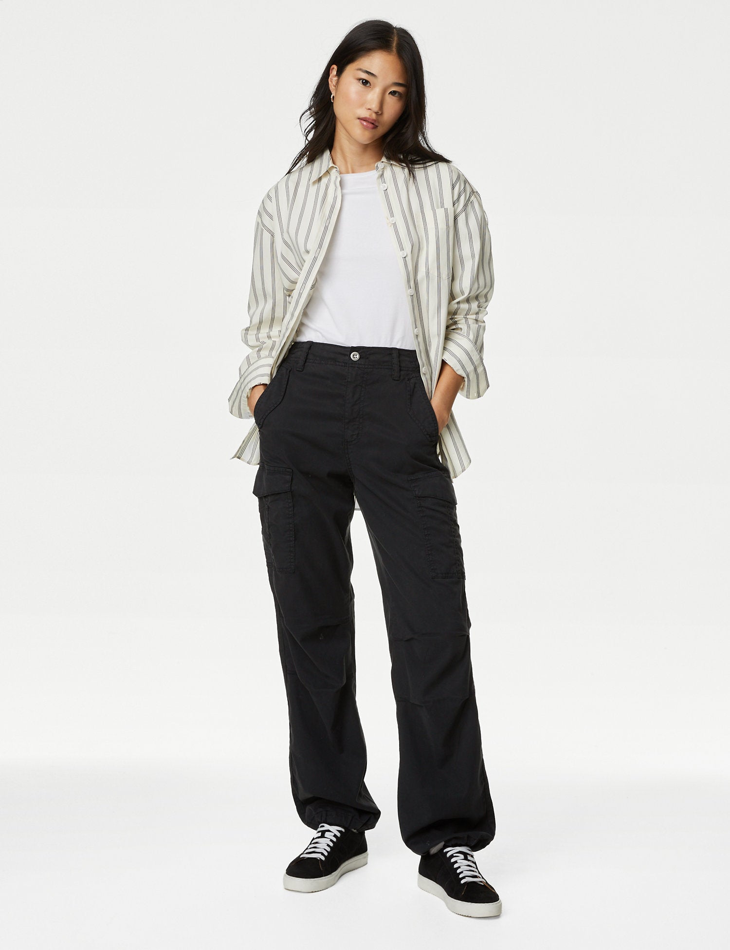 Lyocell™ Rich Cargo Straight Leg Trousers