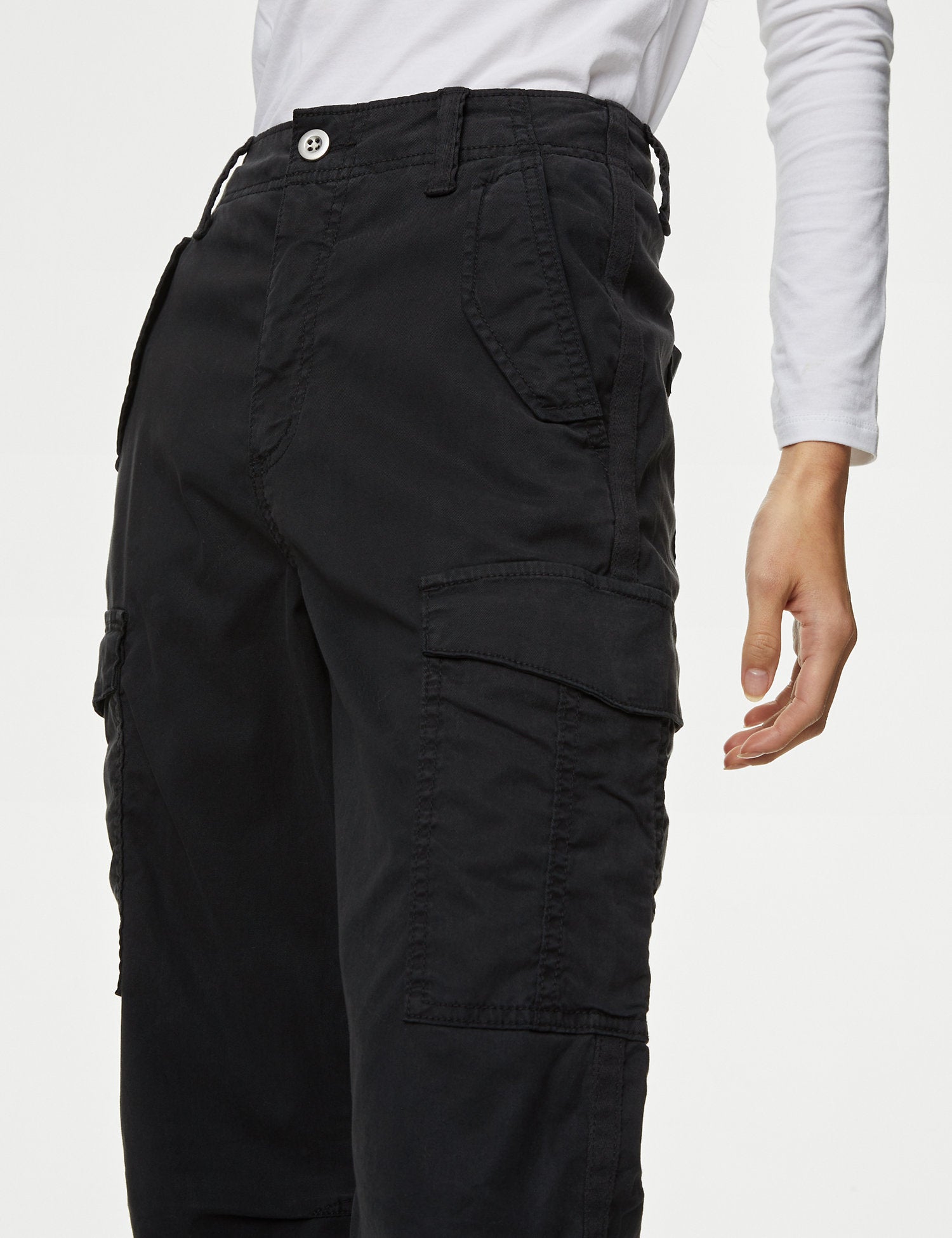 Lyocell™ Rich Cargo Straight Leg Trousers