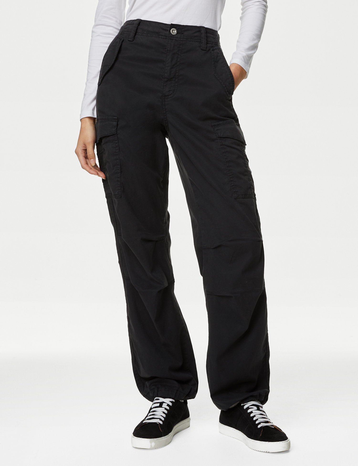 Lyocell™ Rich Cargo Straight Leg Trousers