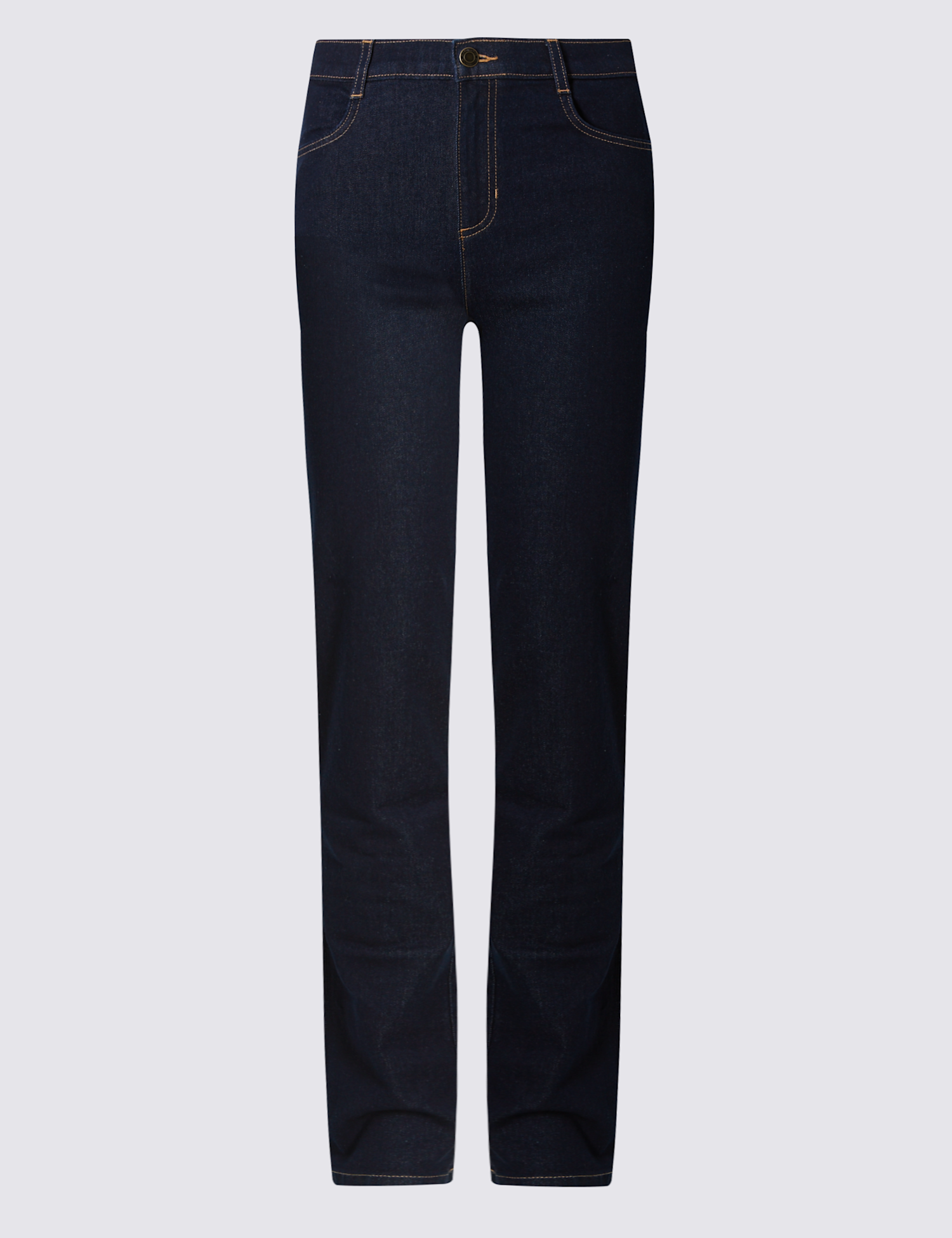 Mid Rise Straight Leg Jeans