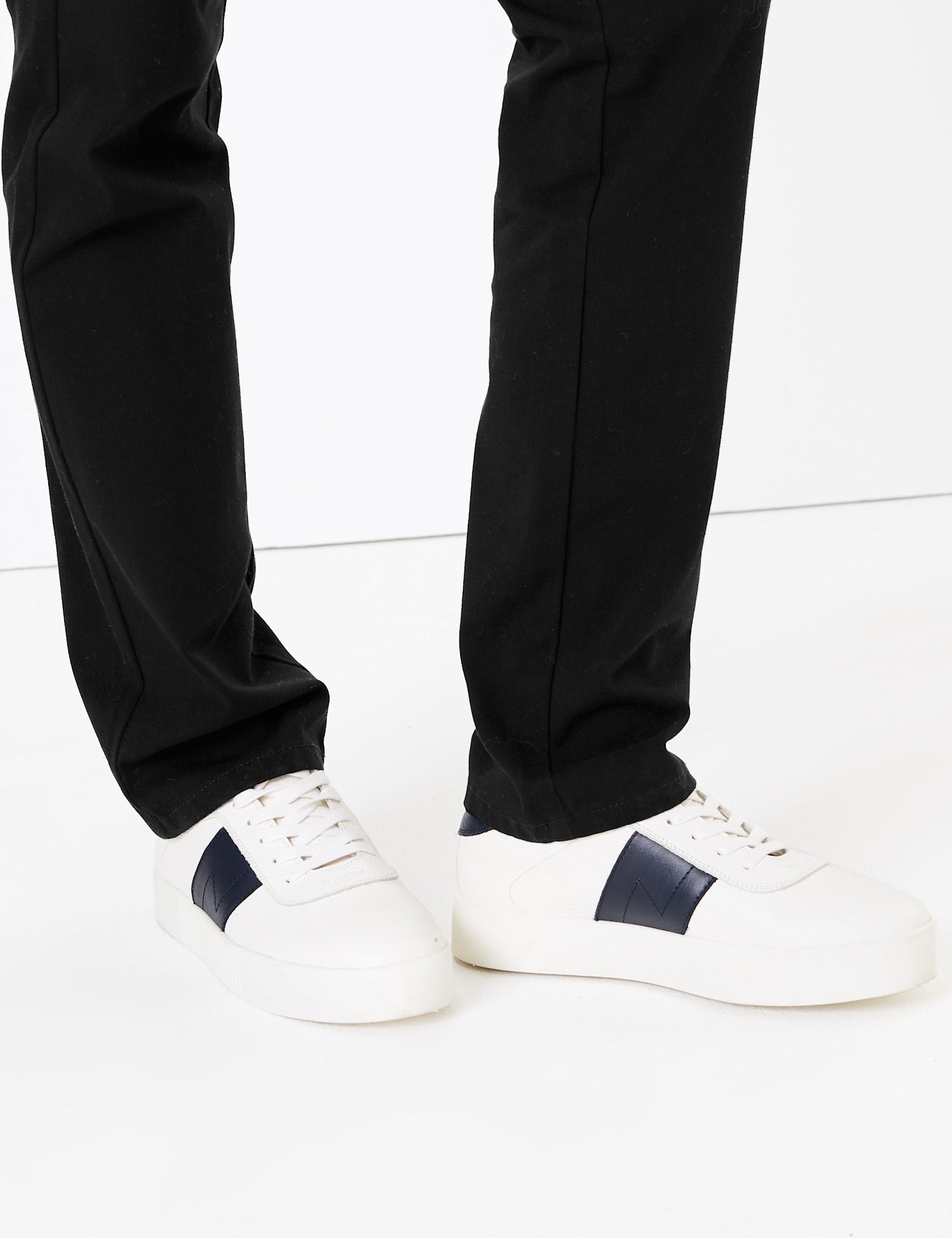Cotton Rich Stretch Straight Leg Trousers