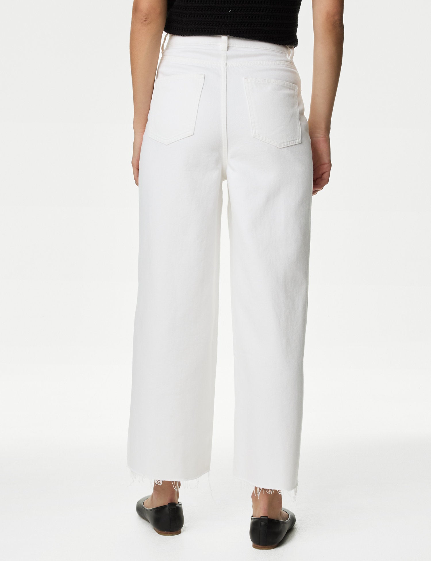 Lyocell™ Blend High Waisted Wide Leg Jeans