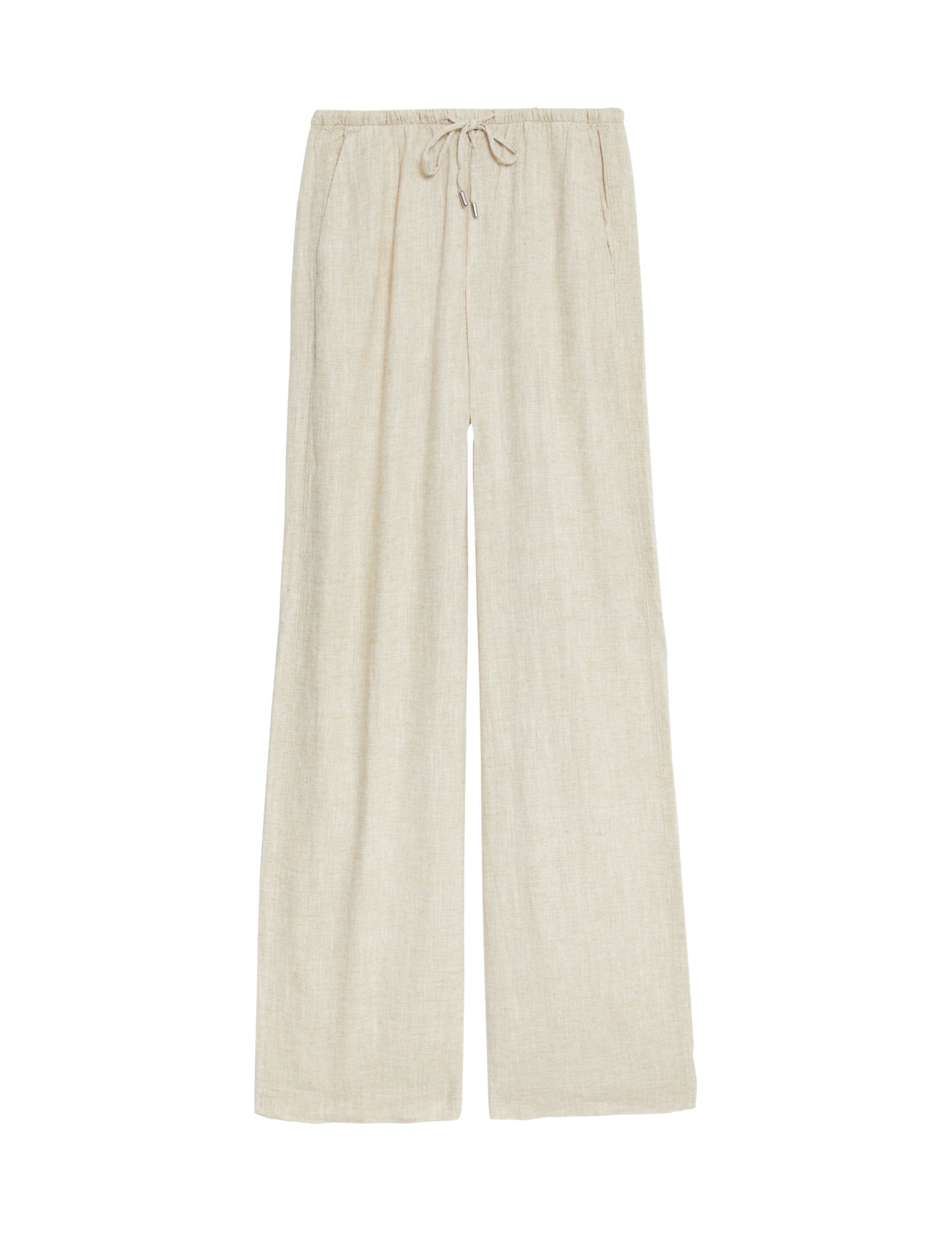 Linen Rich Wide Leg Trousers