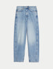 High Waisted Carrot Leg Ankle Grazer Jeans