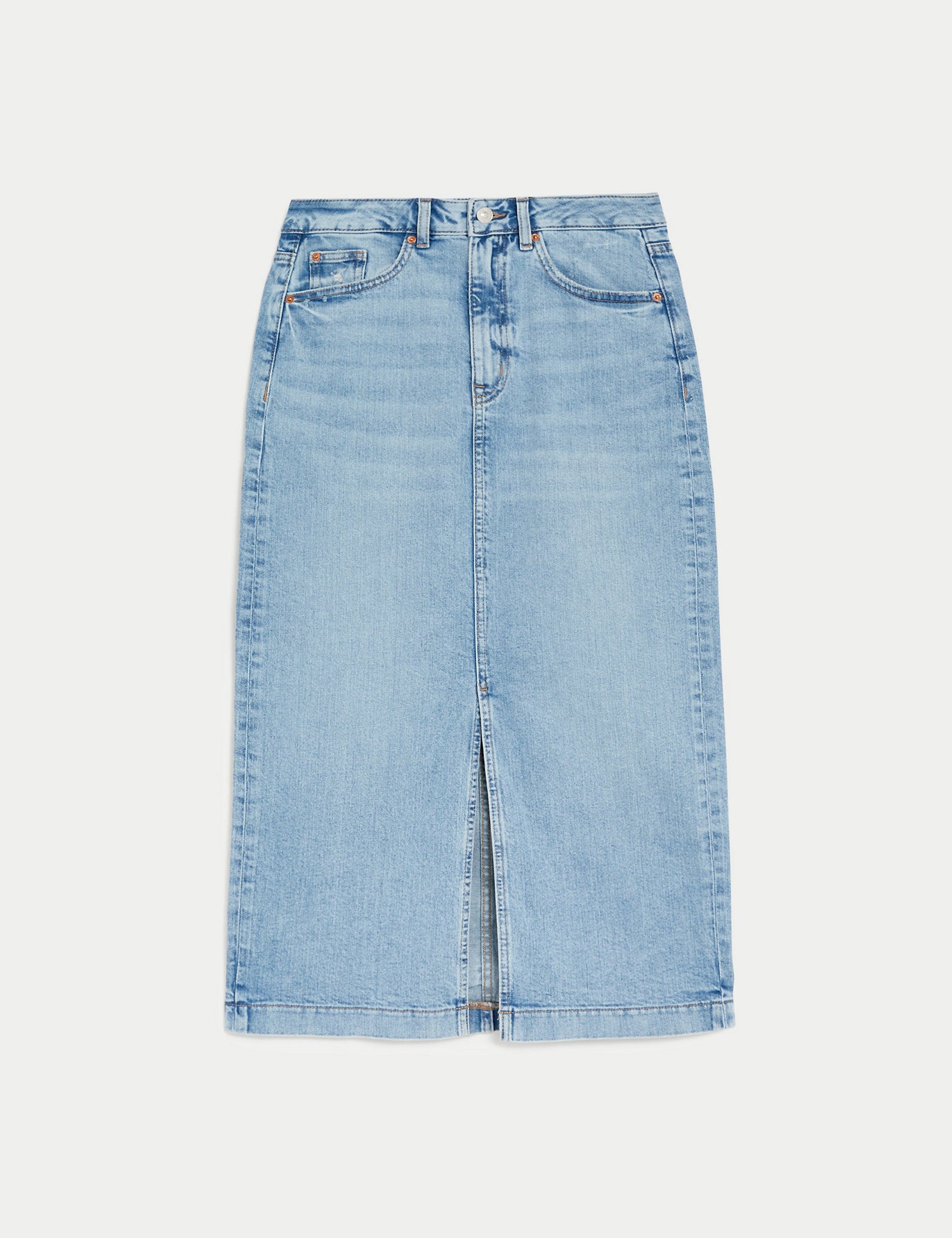 Long denim skirts marks and spencer best sale