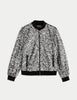 Sequin Relaxed Bomber Jacket