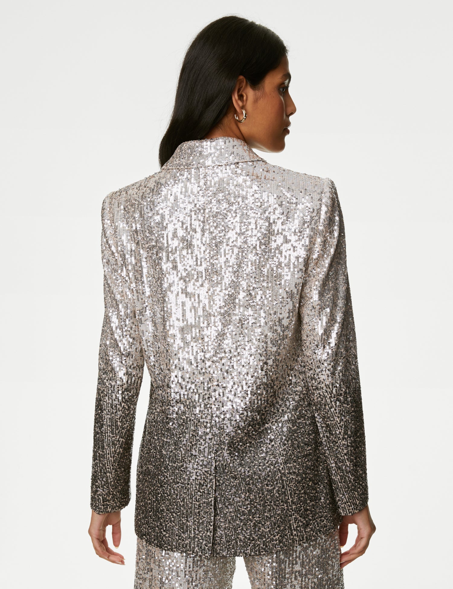 Tailored Sequin Single Breasted Blazer