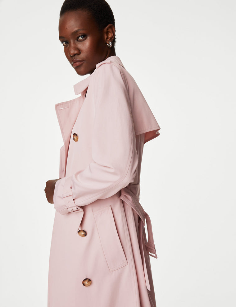 Dusky pink clearance trench coat